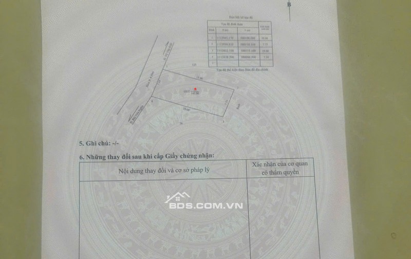 Bán Nền DT: 7,54 (nỡ hậu 7,73) x 19 = 143,9m2 Full Thổ Cư Hẻm 9 Võ Văn Kiệt