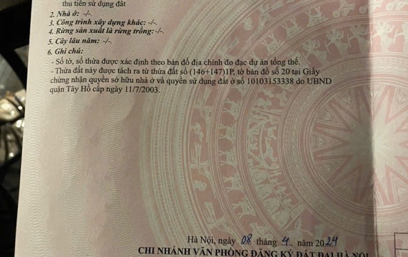 Bán mảnh đất 40m, mặt tiền 7m, giá 7.8 tỷ cực hiếm!