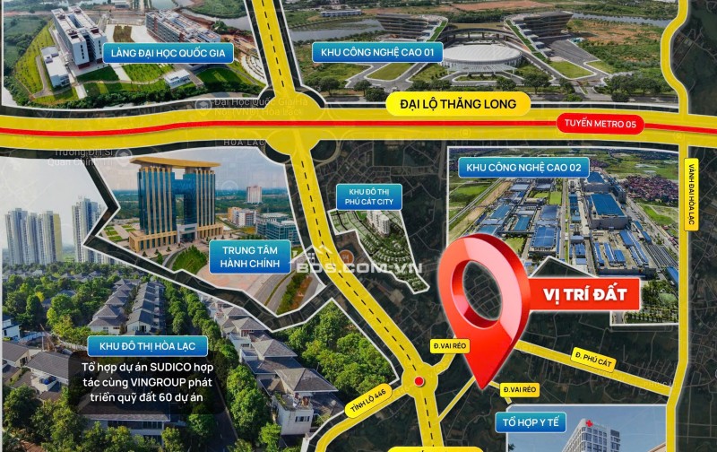 Đất độc quyền- vị trí tiềm năng tăng giá nhất Hòa Lạc