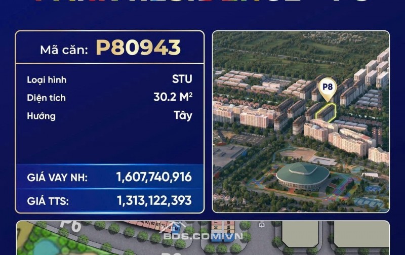 Căn hộ studio - tòa P8 dự án Sun Urban City Hà Nam (P80943)