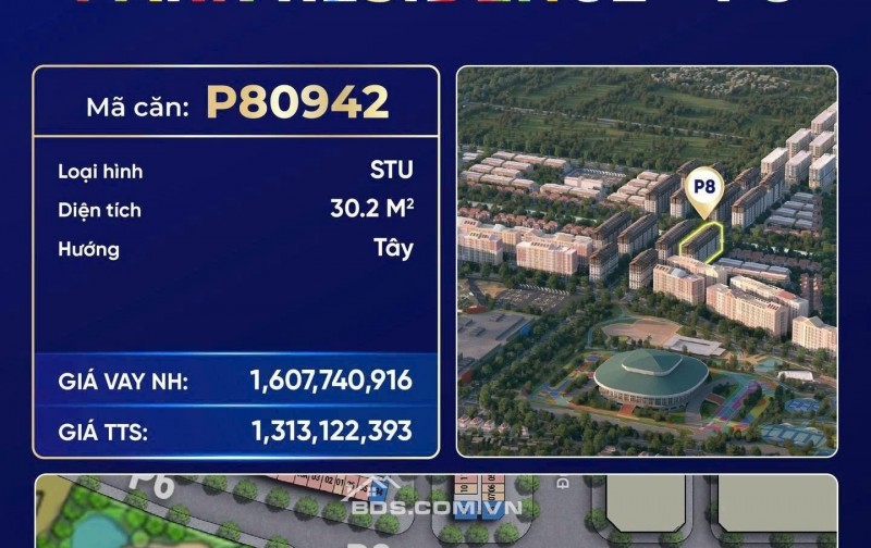 Căn hộ studio - tòa P8 dự án Sun Urban City Hà Nam (P80942)