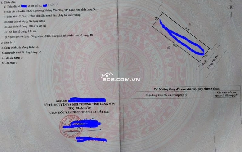 BÁN NHÀ MẶT PHỐ TRUNG TÂM TP. LẠNG SƠN – ĐẤT NỞ HẬU, SINH LỜI CAO
