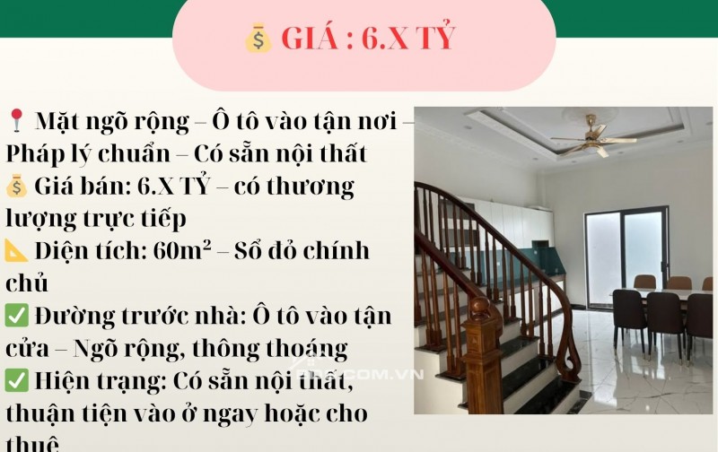  BÁN NHÀ – THANH TRÌ – HÀ NỘI - DIỆN TÍCH 61M2 .