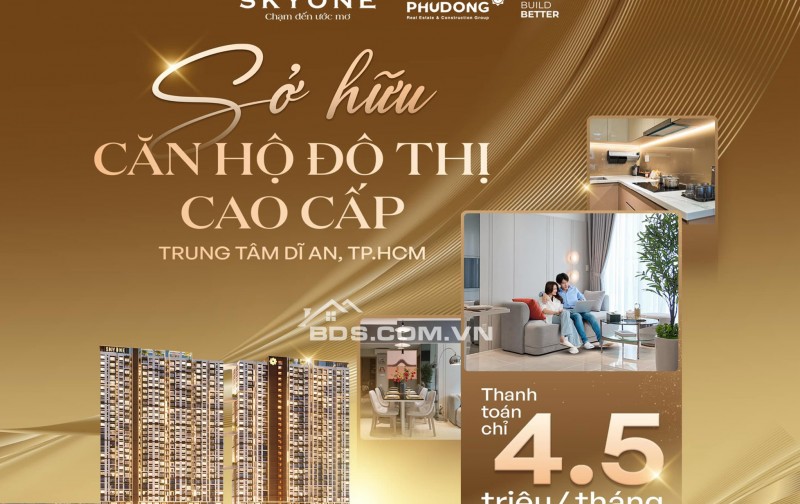Thanh toán 4,5 triệu/tháng – An cư tại Căn hộ SkyOne hiện đại cho người trẻ