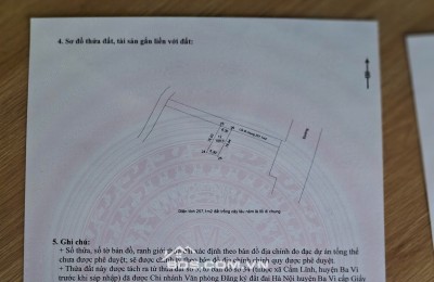 Chính chú cần tiền bán gấp lô đất nền 100m2 SĐCC full thổ cư suối hai - ba vì - hà nội . giá 1,15ty có thương lượng