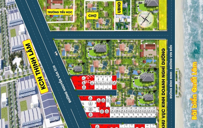 còn 2 lô góc, BDS quất lâm, đất nền quất lâm - gần biển - đối diện KCN -> 1 tỷ 2