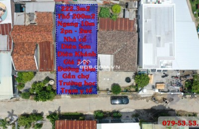Bán Nhà Cổ Trung Tâm Diên Khánh – 222.3m² (200m² Thổ Cư), Đường 7m Quy Hoạch 10m, Sổ Hồng Riêng, 2PN – Không Gian Sống Bình Yên Giữa Lòng Phố Cổ, Giá